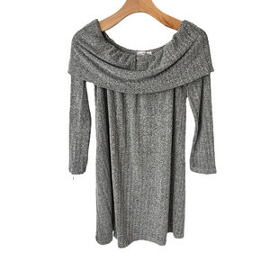 Dainty Hooligan Bodycon Dress Gray Ribbed Size M